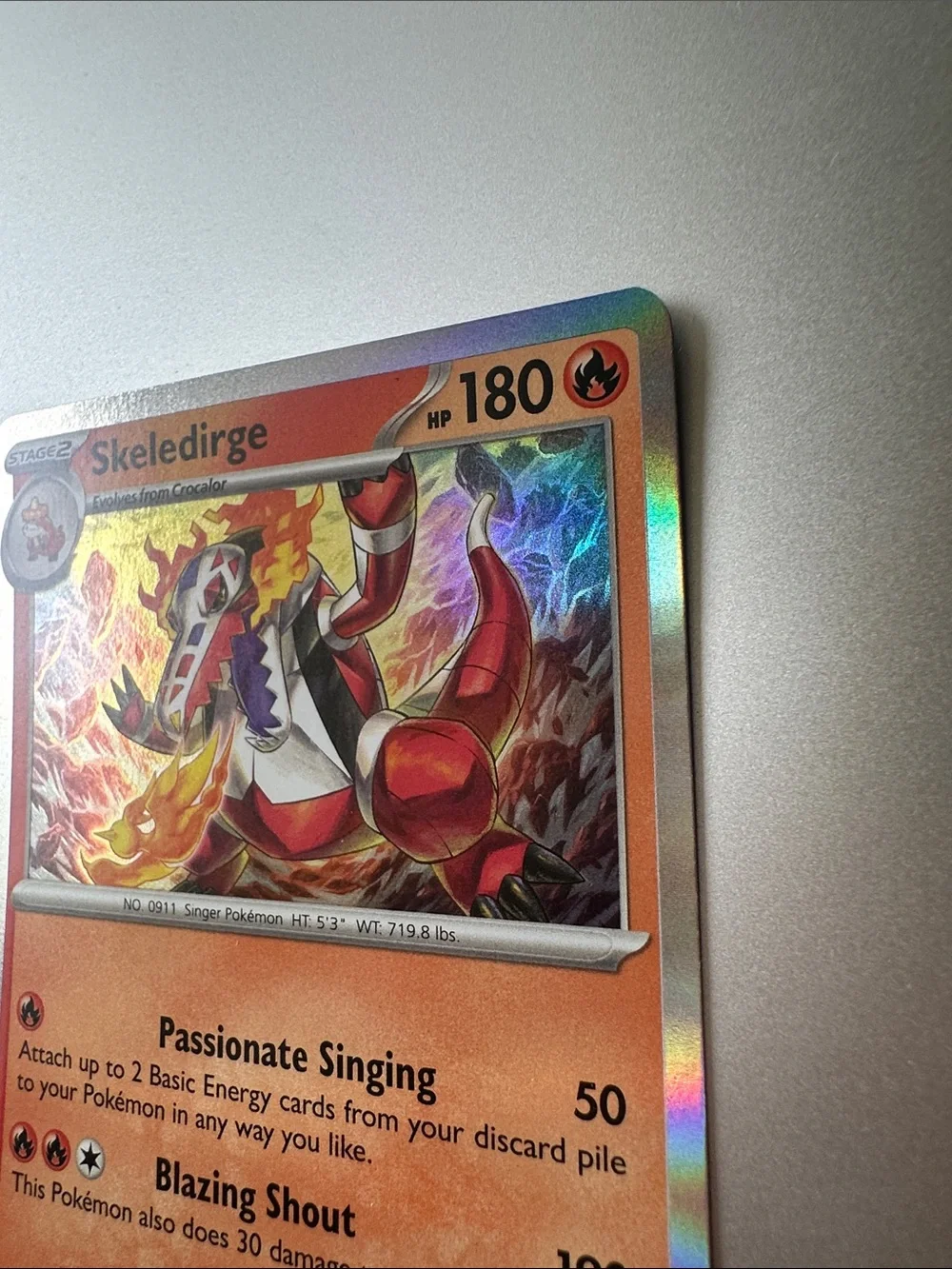 Skelederge Pokemon Holo Trading Card